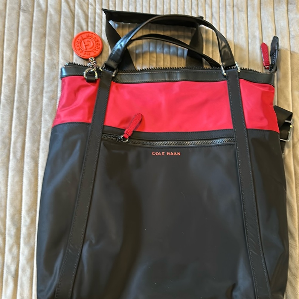Grand Ambition Convertible Neoprene Black w/ Red Trim Backpack